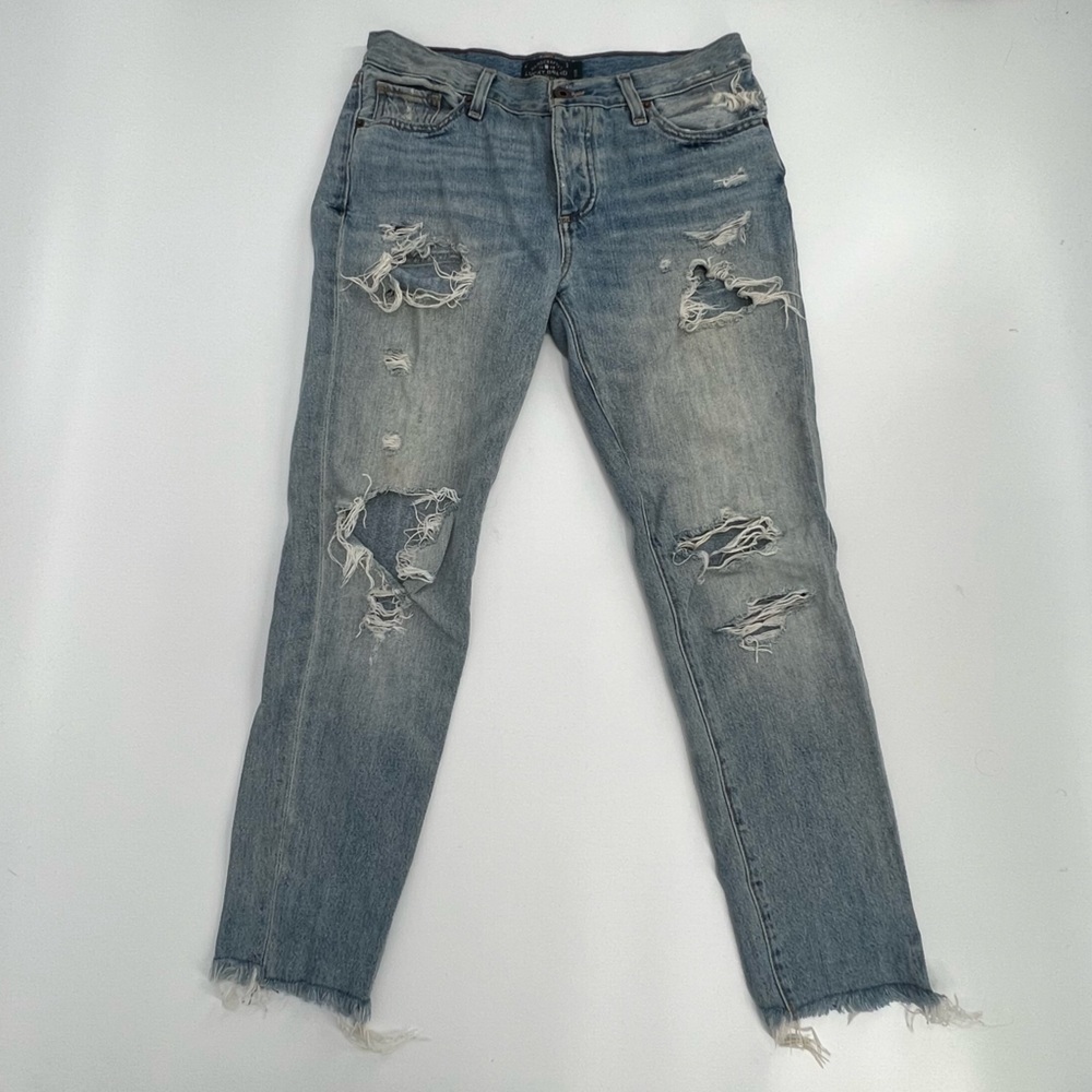 Lucky Brand Sienna Slim Boyfriend Button Fly Distressed Jeans Size 25 Women's